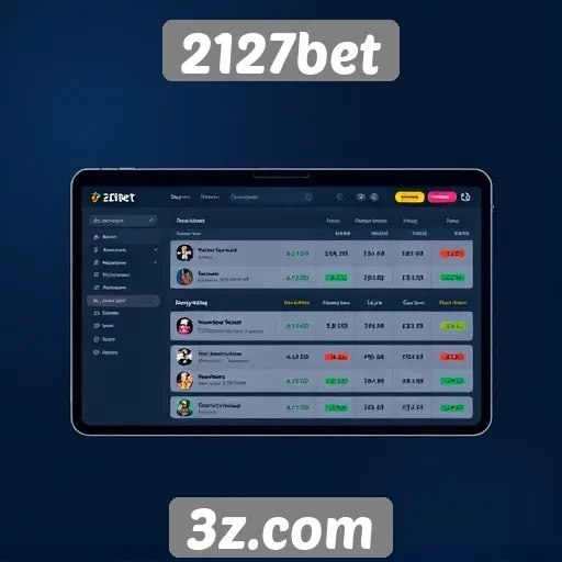 Interface do usuário do 2127bet em foco